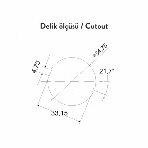 B3 Asansör Butonu – Delik Ölçüsü