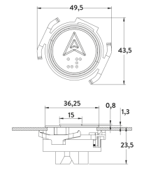 B3 Asansör Butonu – Ölçüler