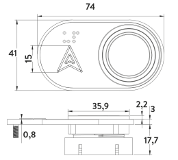 FX6 Asansör Butonu – Ölçüler