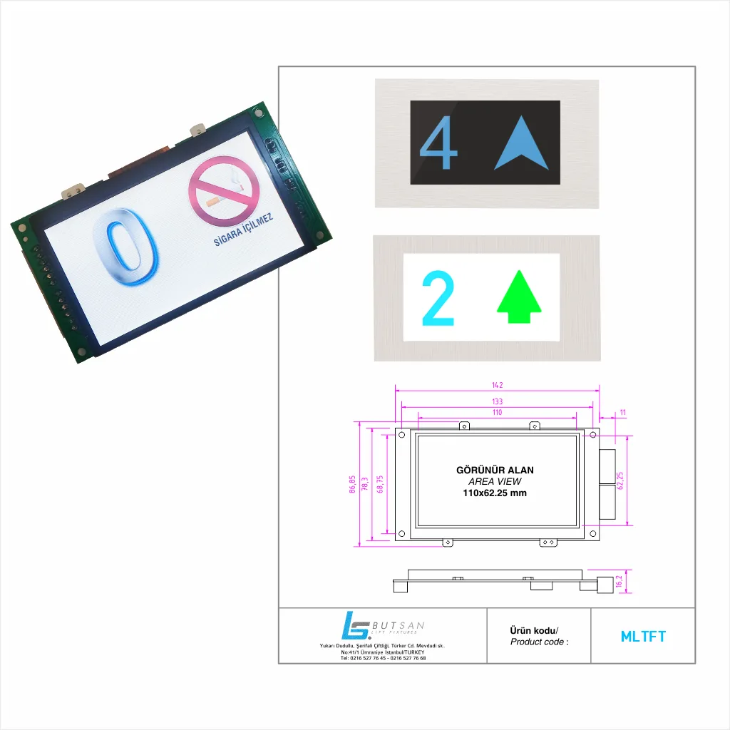 Indicador de ascensor MLTFT – 2 – BUT-SAN